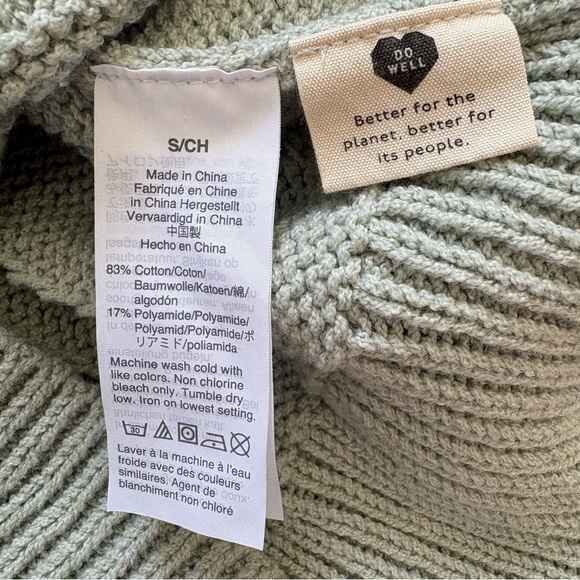 Madewell Knit Cotton Sweater Long Sleeve Light Green Womens Small - Picture 4 of 7